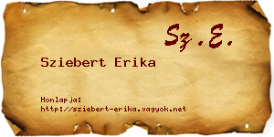 Sziebert Erika névjegykártya